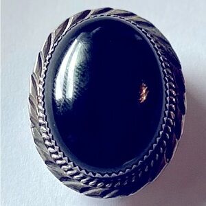 Yassie Navajo Sterling Onyx Bolo